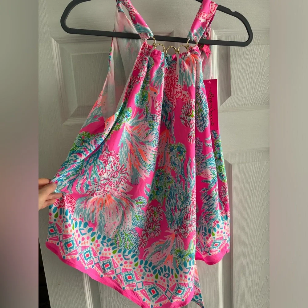 Lilly Pulitzer Pink and Blue Sleeveless Top - Picture 5 of 5